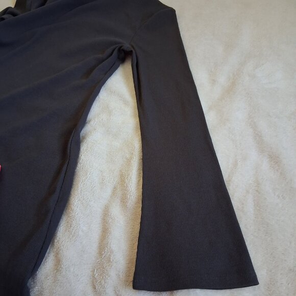 ASOS Design Women's Size 12 Charcoal Gray Ribbed Roll Neck Mini Dress - Picture 5 of 12